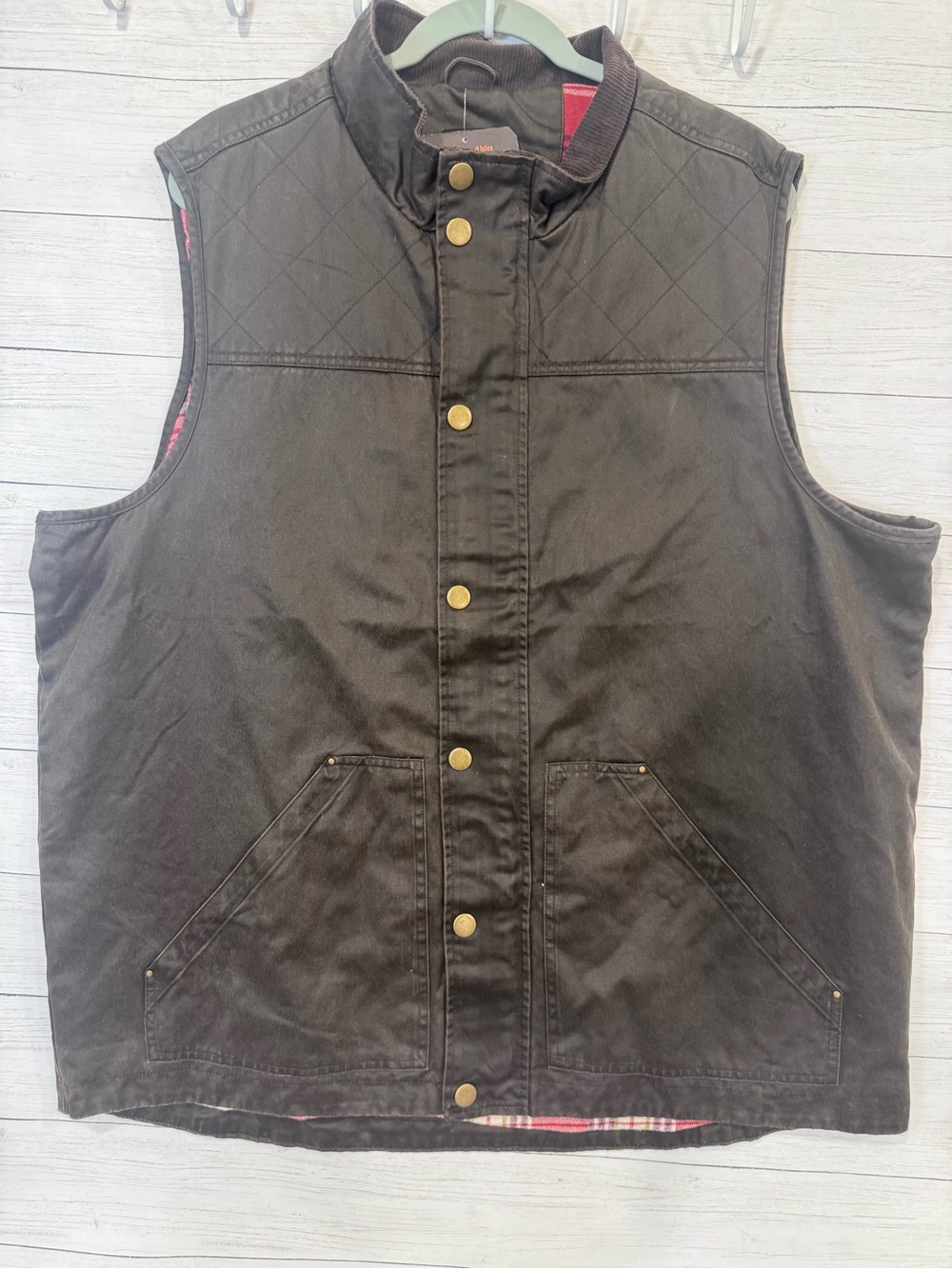 Men's Quilted Work Vest - Black - Picture 3 of 12